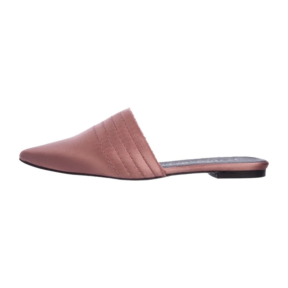 PEDRO GARCIA Satin Pointed-Toe Mules
